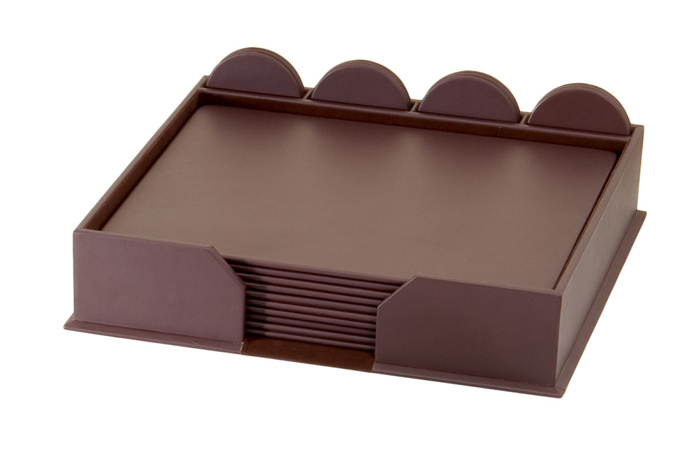 Dark Brown Bonded Leather 23-Piece Conference Room Set (Board Room Organizer)   WAUCUST1018b